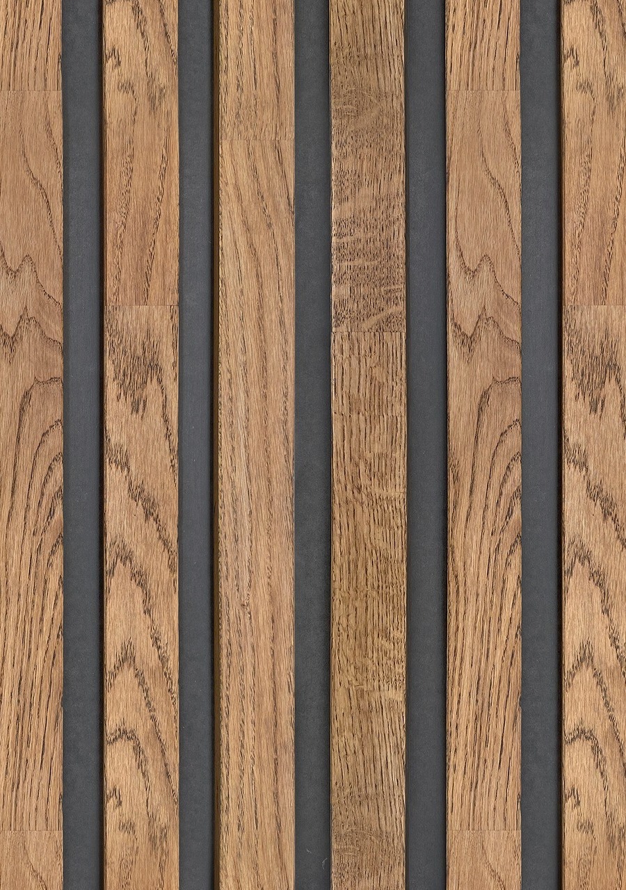 Painel Ripado Madeira - Eco Wall Wood Panel - Brown Oak