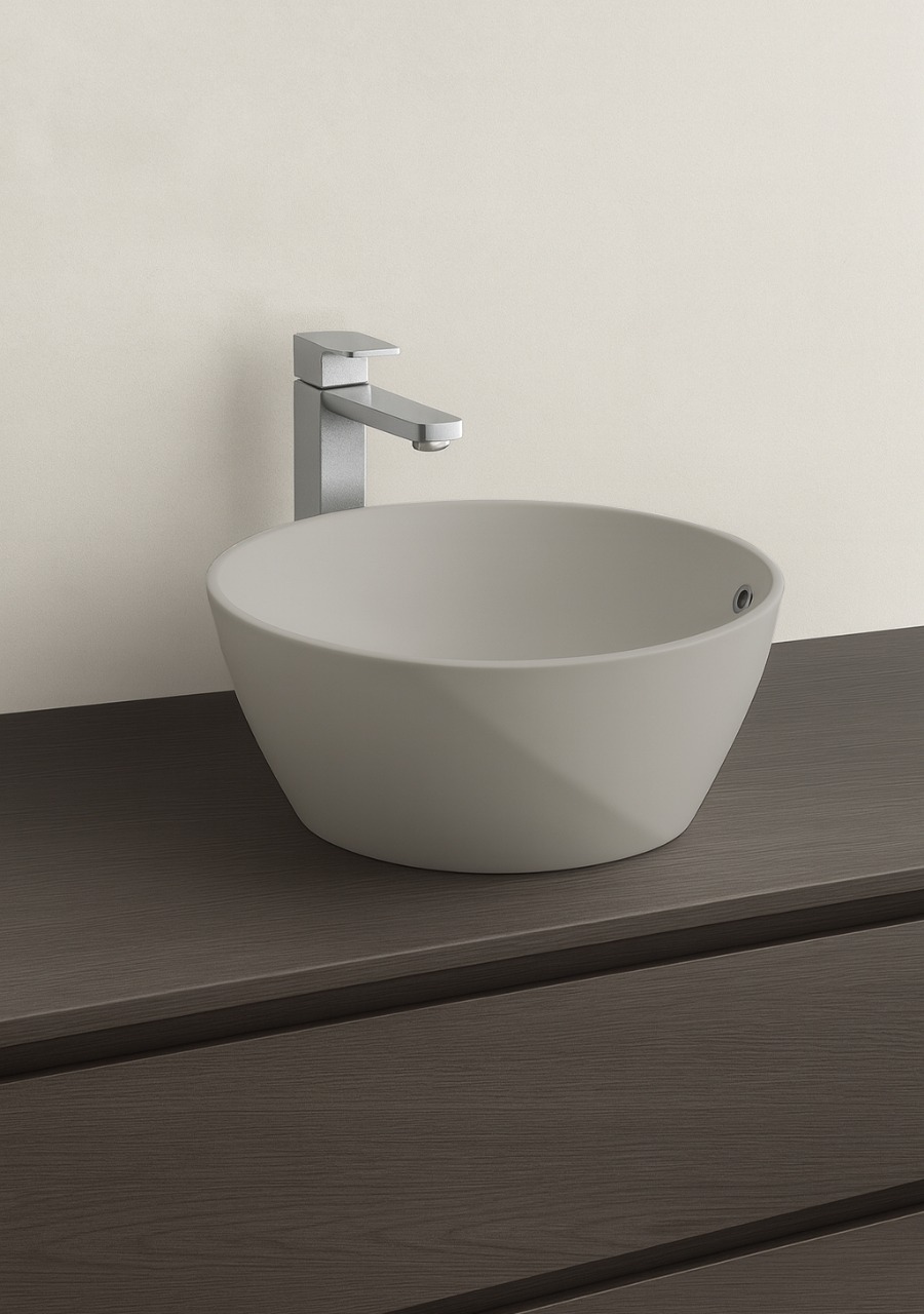 Lavatório de Pousar Bowl - Pearl Grey Matte - KCER