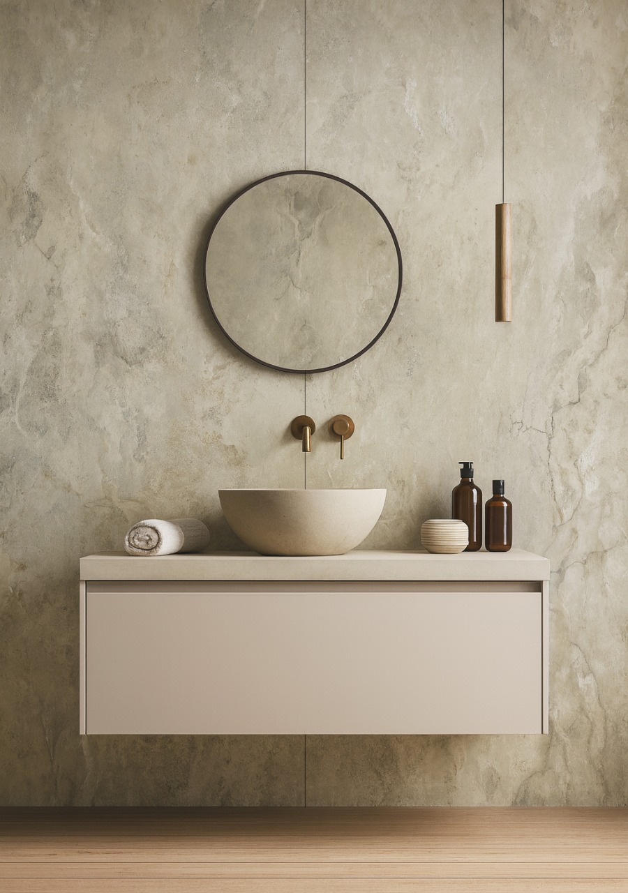 SPC WALL Panel - Travertino Ivory Mate